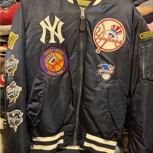 New Era x Alpha Industries x New York Yankees Bomber Jacket with Patches